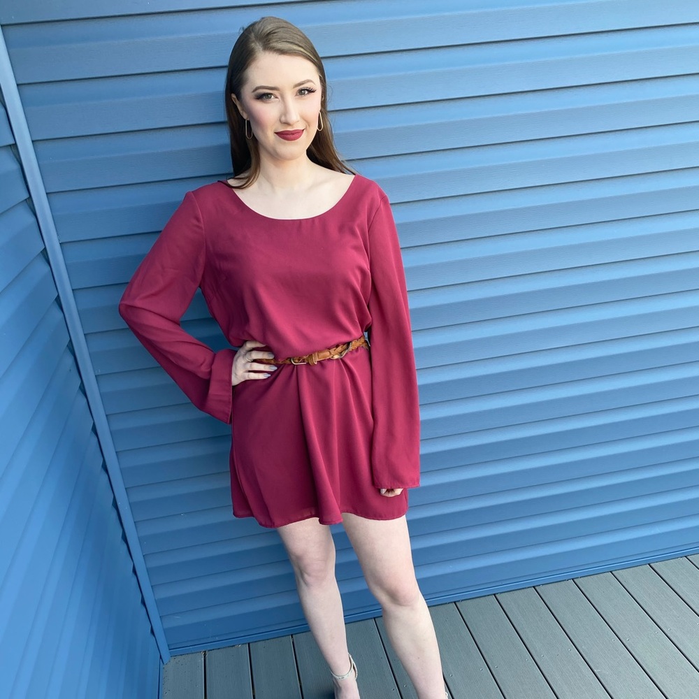 Plum colored dress